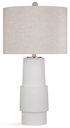 Bassett Mirror Valdivia Matte White Table Lamp