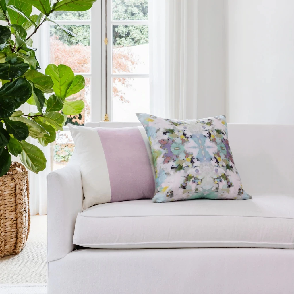 Laura Park Designs Lady Bird Blue/White 14" X 36" Pillow 2 Laura Park Designs Lady Bird Blue/White 14" X 36" Pillow - Image 2