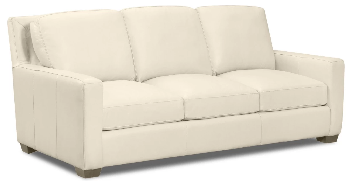 USA Premium Leather Furniture 6350 Pebble Bone All Leather Sofa 1 USA Premium Leather Furniture 6350 Pebble Bone All Leather Sofa