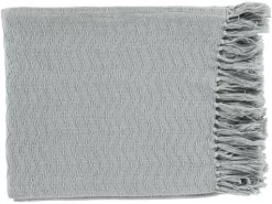 Surya Thelma Ice Blue 50"x60" Throw Blanket
