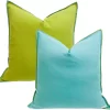 Laura Park Designs Blue/Green Two-Toned 22x22 Decorative Pillow