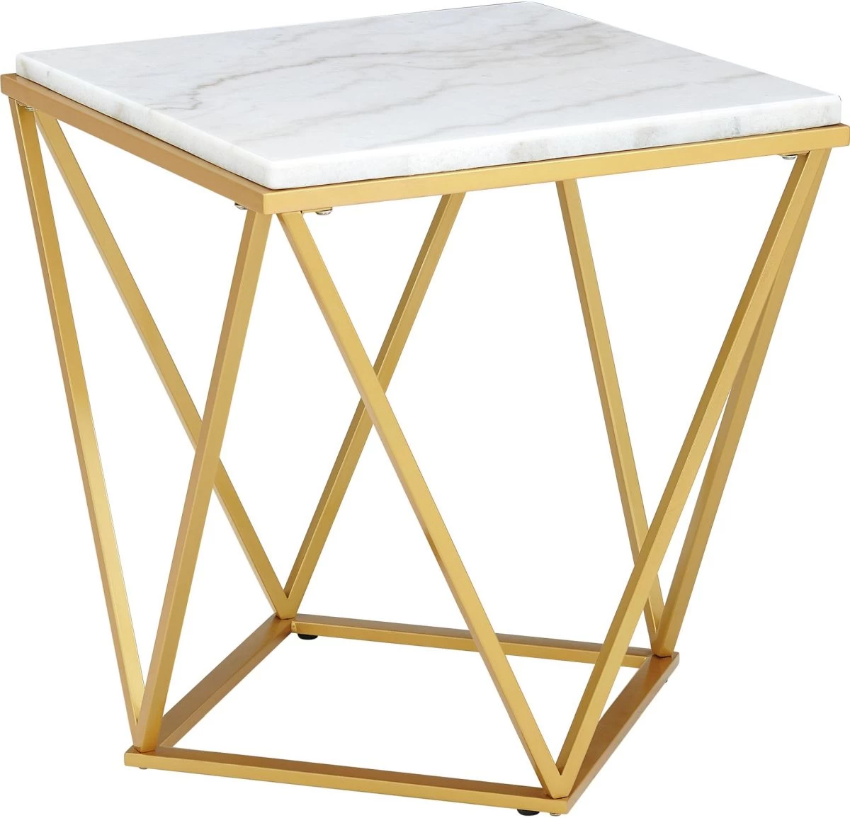 Elements International Riko Marble/Gold End Table 1 Elements International Riko Marble/Gold End Table