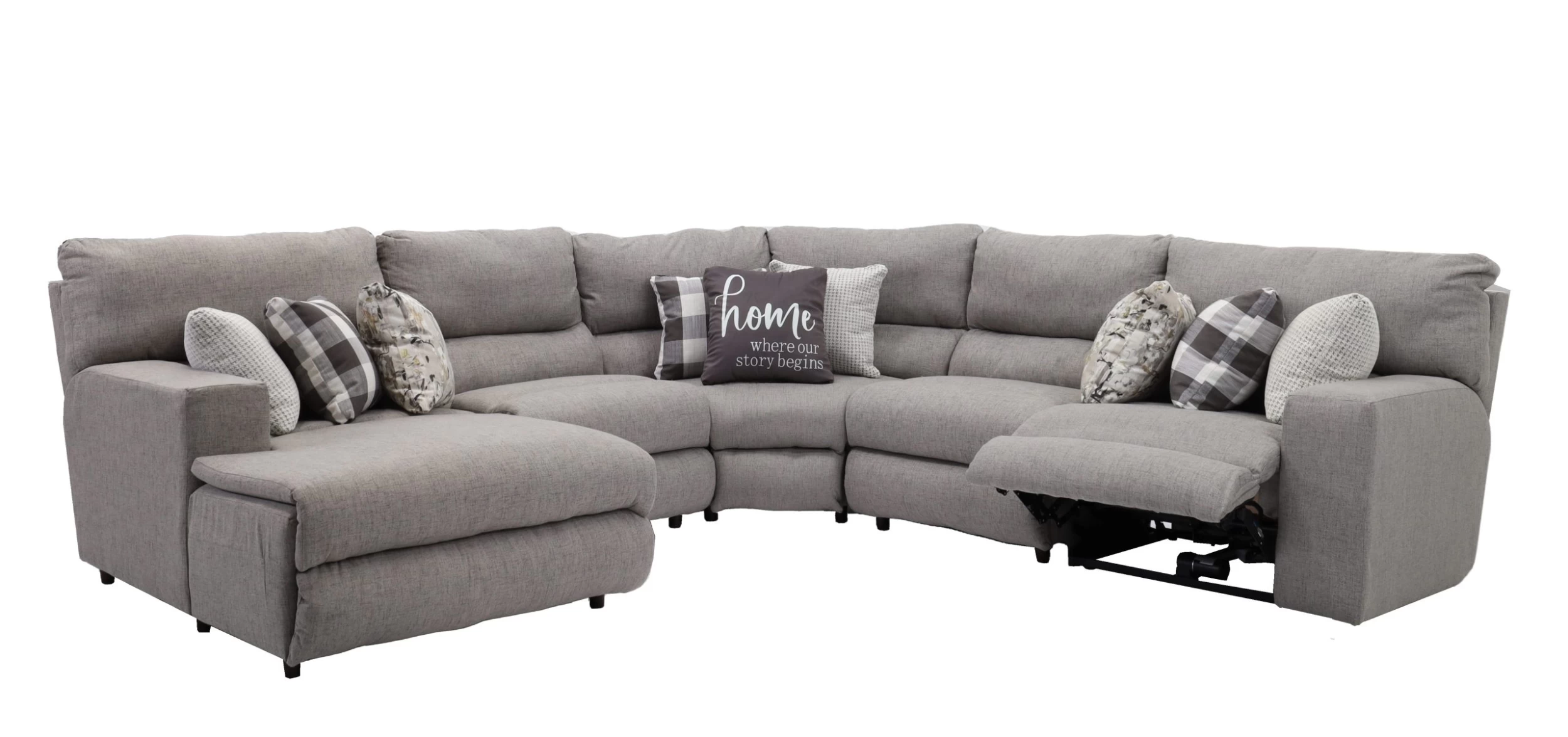Catnapper® Rockport Grey 5-Piece Power Reclining Sectional 3 Catnapper® Rockport Grey 5-Piece Power Reclining Sectional - Image 3