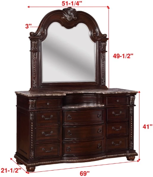 Crown Mark Stanley Brown Mirror 5 Crown Mark Stanley Brown Mirror - Image 5