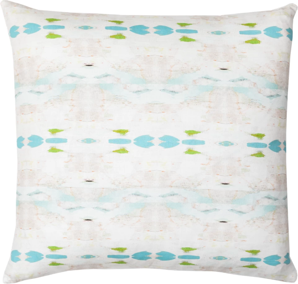 Laura Park Designs Flower Child Blue 22" X 22" Throw Pillow