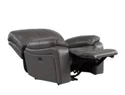 Man Wah Gray Leather Power Recliner -Furniture comprehensive store d99a1849 8daf 41a6 9d6f 4021afcdd580