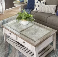 Liberty Heartland Antique White Ceiling Tile Cocktail Table 12 Liberty Heartland Antique White Ceiling Tile Cocktail Table -Furniture comprehensive store da241a6d 18cf 42f4 b774 f1298e2d0e16