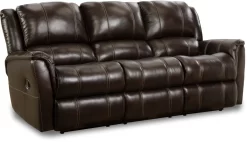 Homestretch Walnut Glider Reclining Loveseat With Console