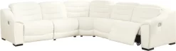 Signature Design By Ashley® Next-Gen Gaucho 5-Piece Chalk Power Reclining Sectional With Armless Chairs