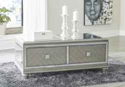 Signature Design By Ashley® Chevanna Platinum Coffee Table -Furniture comprehensive store dba63c7b 7d2c 4883 834a c56834ee94cf