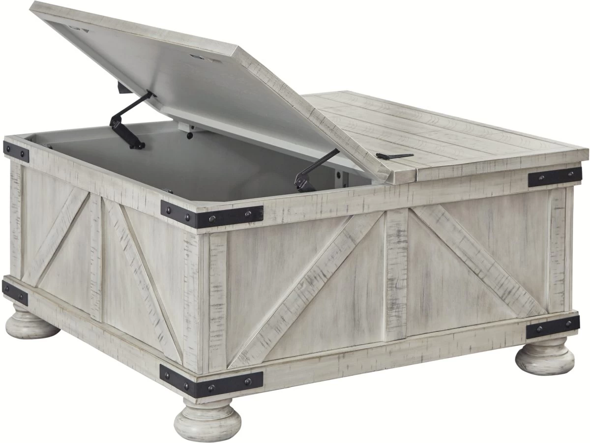 Signature Design By Ashley® Carynhurst Whitewash Coffee Table 3 Signature Design By Ashley® Carynhurst Whitewash Coffee Table - Image 3