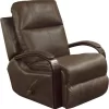 Catnapper® Gianni Cocoa Power Lay Flat Leather Recliner With Heat & Massage