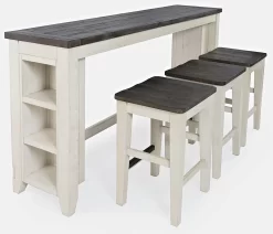 Jofran Inc. Madison County White 4 Piece Sofa Console Set