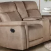 New Classic® Home Furnishings Palmer Light Brown Loveseat With Dual Recliner