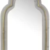 Crestview Collection Mesa Gold/Off-White Wall Mirror