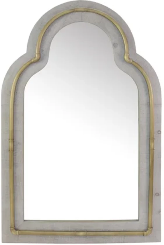 Crestview Collection Mesa Gold/Off-White Wall Mirror 1 Crestview Collection Mesa Gold/Off-White Wall Mirror