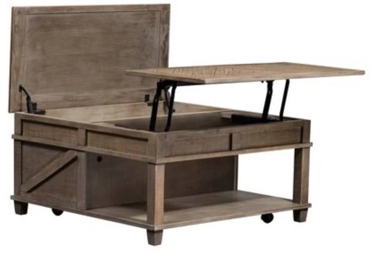 Liberty Parkland Falls Weathered Taupe Square Lift Top Cocktail Table 2 Liberty Parkland Falls Weathered Taupe Square Lift Top Cocktail Table - Image 2