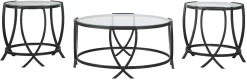 Signature Design By Ashley® Tarrin 3-Piece Black Occasional Table Set