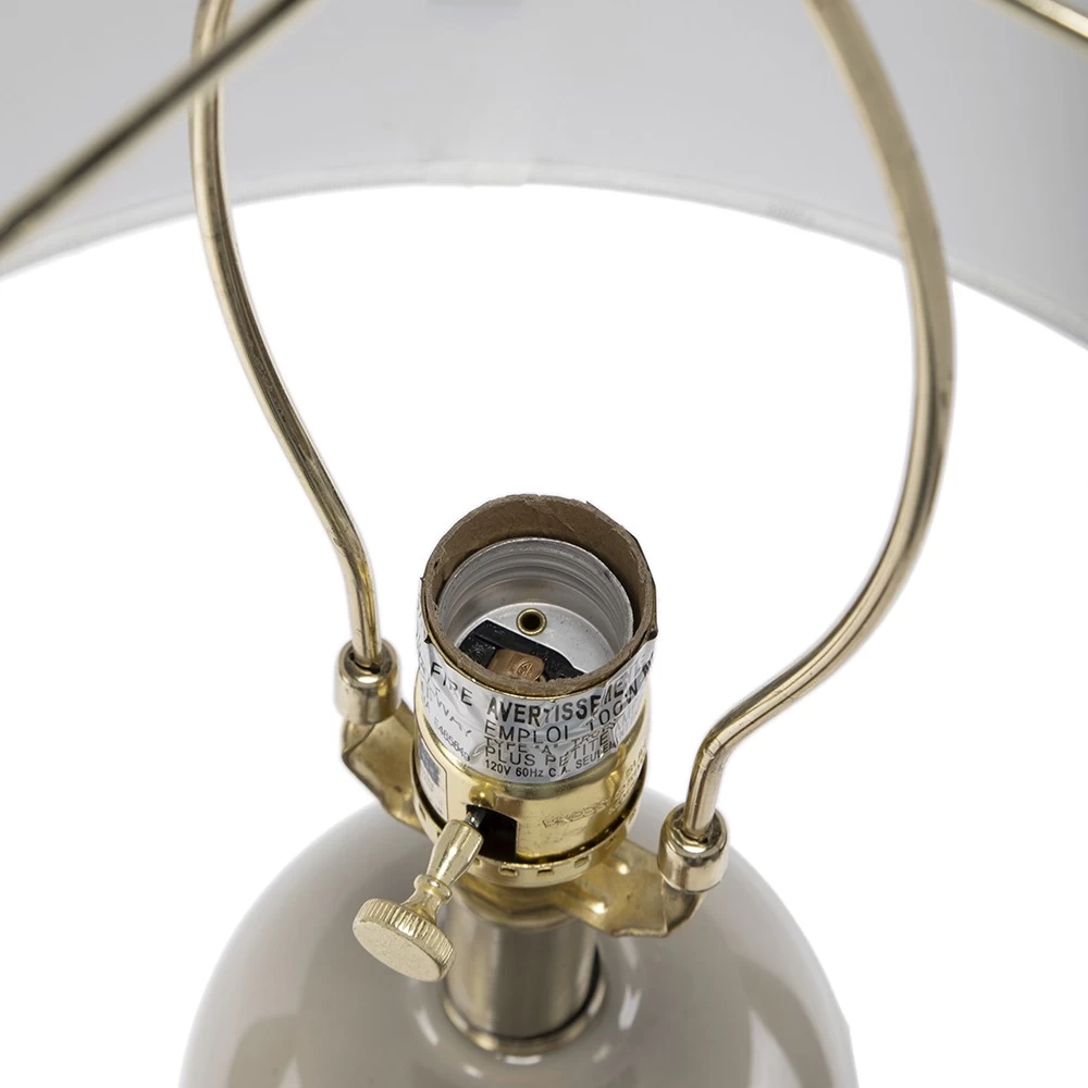 A & B Home Almond Ceramic Table Lamp 5 A & B Home Almond Ceramic Table Lamp - Image 5