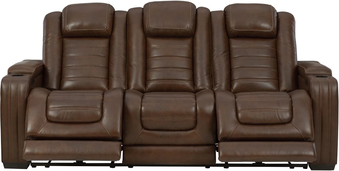 Signature Design By Ashley® Backtrack Chocolate Leather Power Reclining Sofa With Adjustable Headrest 5 Signature Design By Ashley® Backtrack Chocolate Leather Power Reclining Sofa With Adjustable Headrest - Image 5