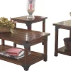 Signature Design By Ashley® Murphy 3-Piece Medium Brown Occasional Table Set