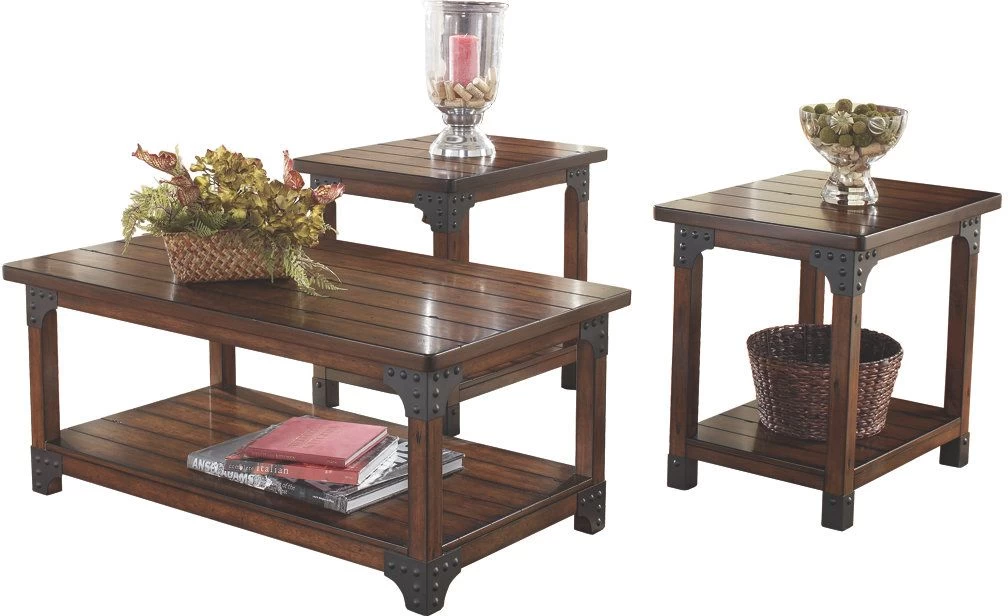 Signature Design By Ashley® Murphy 3-Piece Medium Brown Occasional Table Set 1 Signature Design By Ashley® Murphy 3-Piece Medium Brown Occasional Table Set