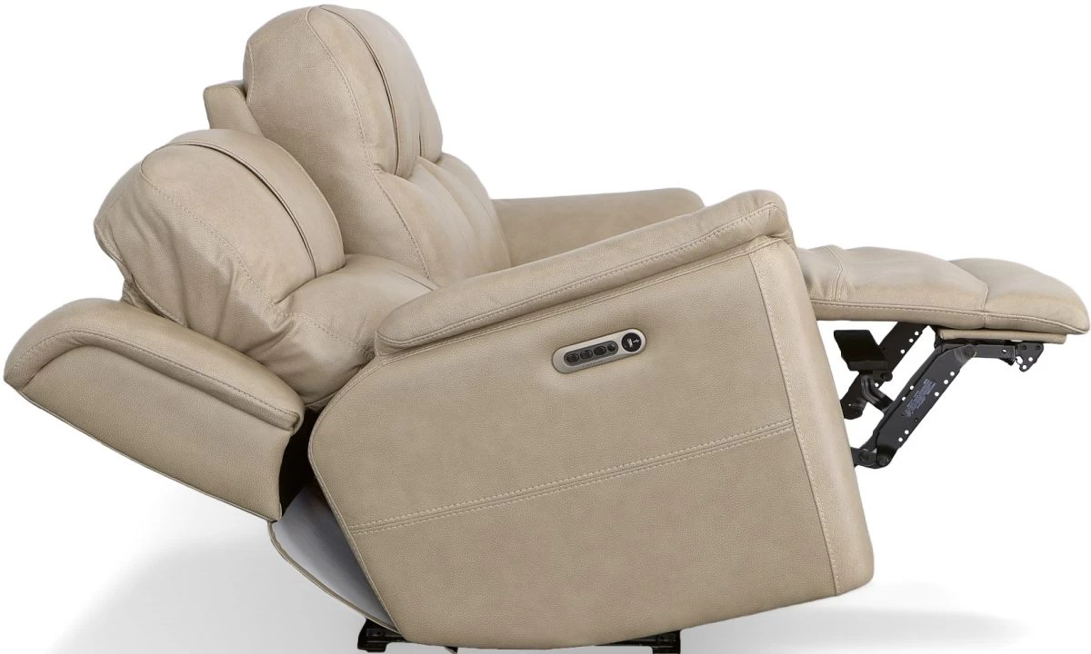Flexsteel® Crew Pebble Power Reclining Sofa With Power Headrests And Lumbar 6 Flexsteel® Crew Pebble Power Reclining Sofa With Power Headrests And Lumbar - Image 6