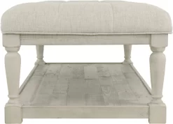 Signature Design By Ashley® Shawnalore Whitewash Coffee Table Ottoman -Furniture comprehensive store e5aac198 9ccf 441d 83c7 06144f550788
