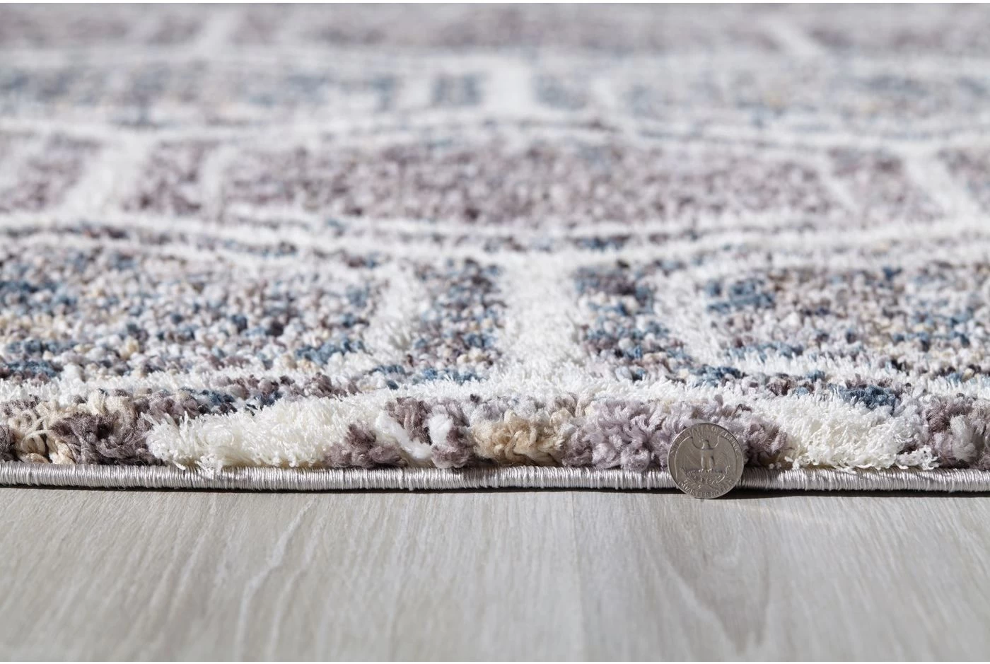 KAS Rugs Bungalow Grey/Teal 9'x13' Area Rug 3 KAS Rugs Bungalow Grey/Teal 9'x13' Area Rug - Image 3