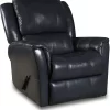 HomeStretch Ocean Leather Swivel Glider Recliner