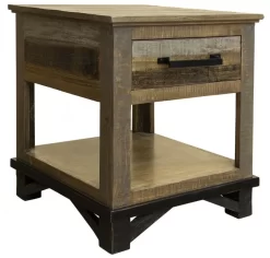 International Furniture Direct Loft Brown End Table