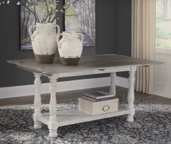 Signature Design By Ashley® Havalance Gray/White Flip Top Sofa Table -Furniture comprehensive store e79b3e2d 1416 4c88 af38 fba0ea68a929