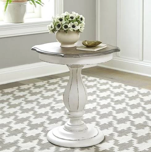 Liberty Magnolia Manor Antique White/Weathered Bark Accent Table 7 Liberty Magnolia Manor Antique White/Weathered Bark Accent Table - Image 7