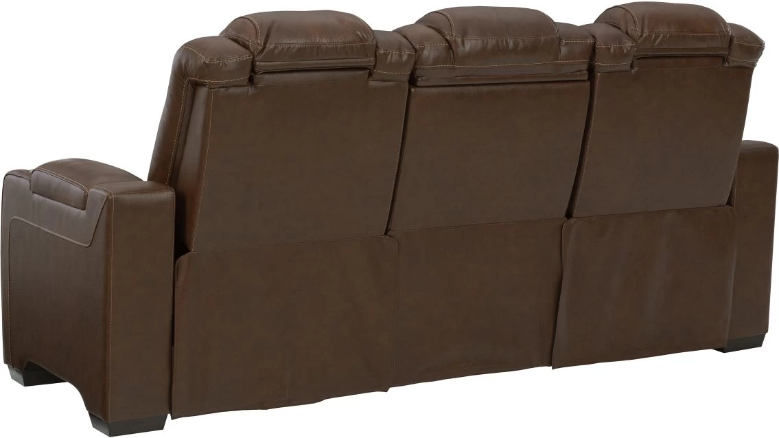 Signature Design By Ashley® Backtrack Chocolate Leather Power Reclining Sofa With Adjustable Headrest 4 Signature Design By Ashley® Backtrack Chocolate Leather Power Reclining Sofa With Adjustable Headrest - Image 4