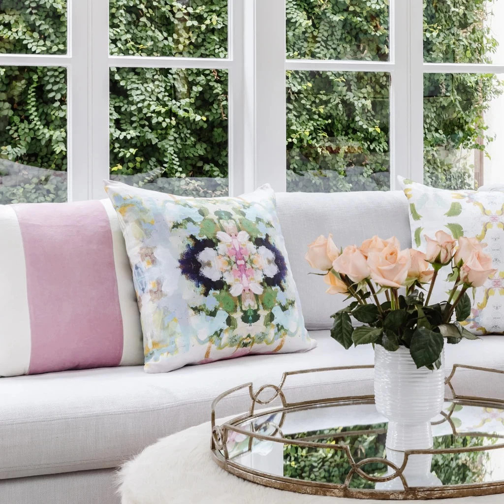 Laura Park Designs Nantucket Bloom Multi 22" X 22" Pillow 2 Laura Park Designs Nantucket Bloom Multi 22" X 22" Pillow - Image 2