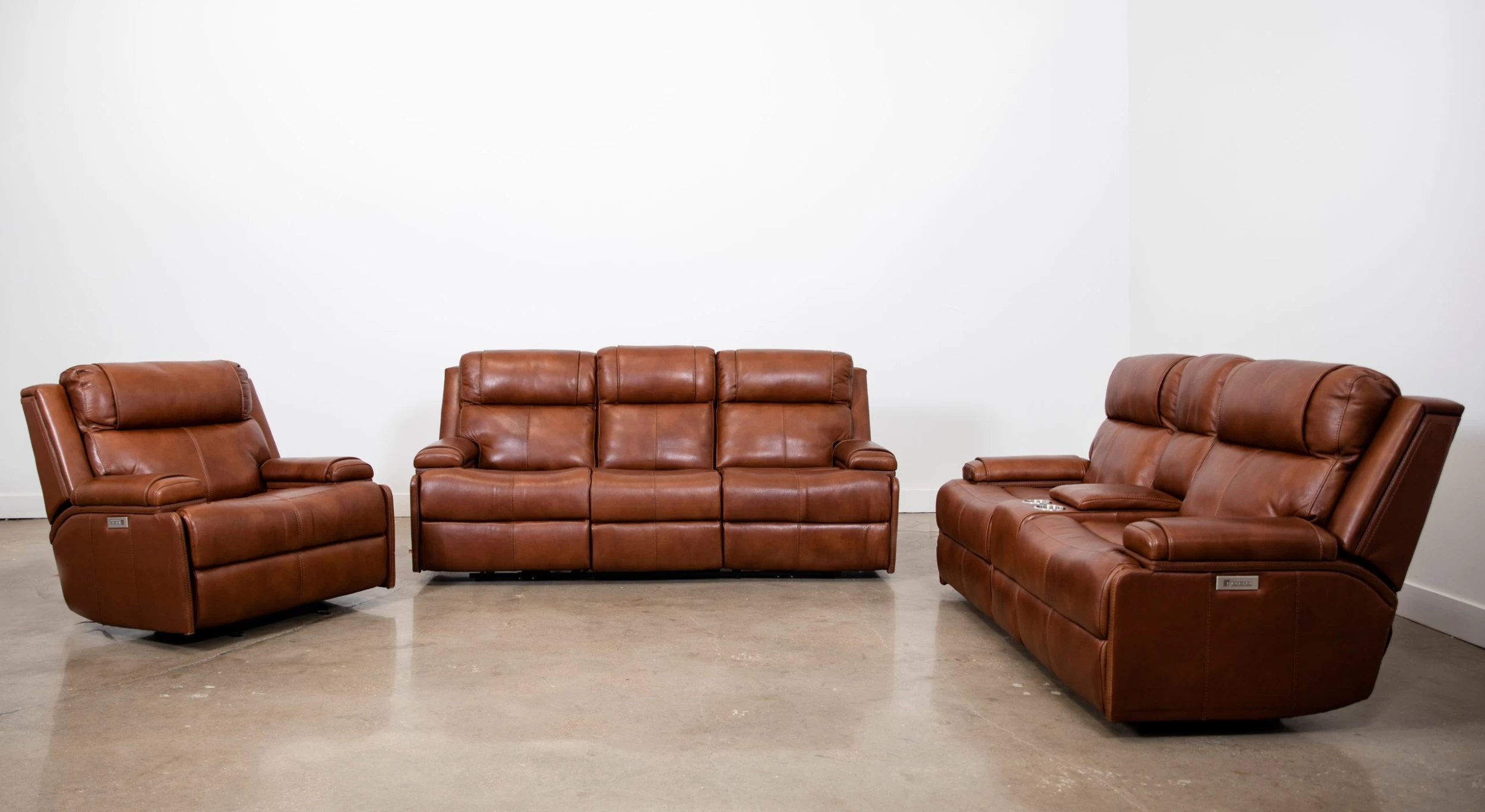 Hi-Rock Home Teton Trail Leather Power Triple Reclining Console Loveseat 7 Hi-Rock Home Teton Trail Leather Power Triple Reclining Console Loveseat - Image 7