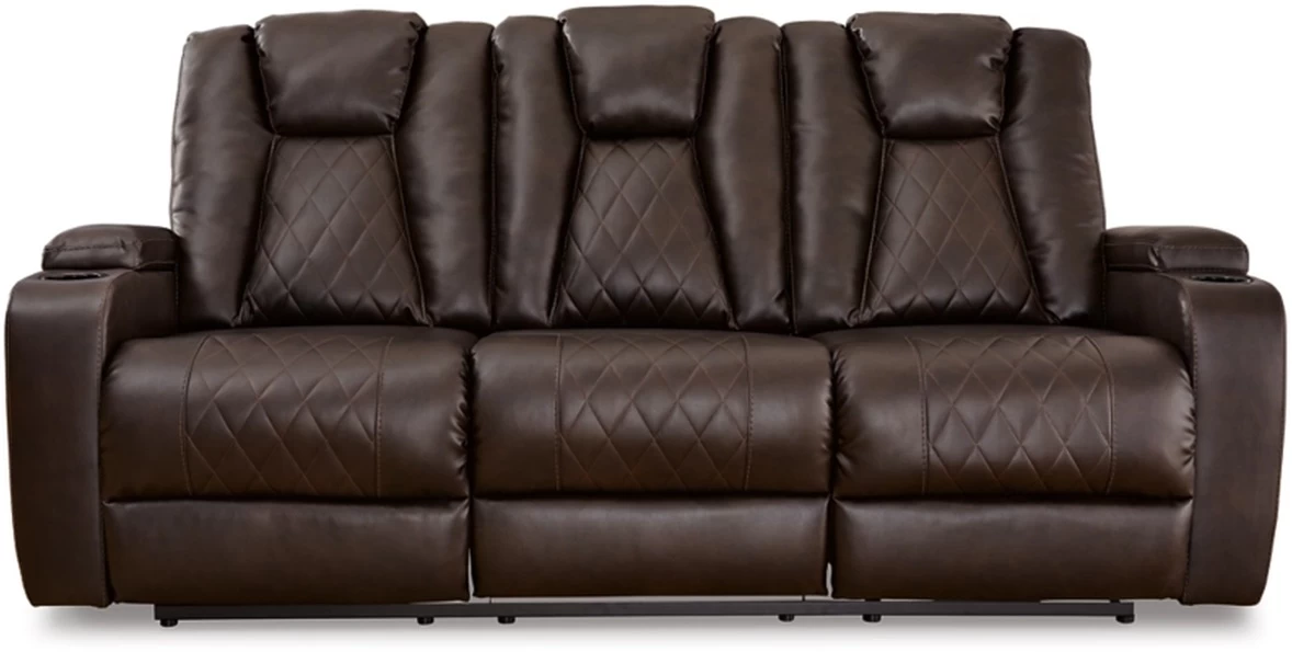 Signature Design By Ashley® Mancin Chocolate Reclining Sofa With Drop Down Table 3 Signature Design By Ashley® Mancin Chocolate Reclining Sofa With Drop Down Table - Image 3