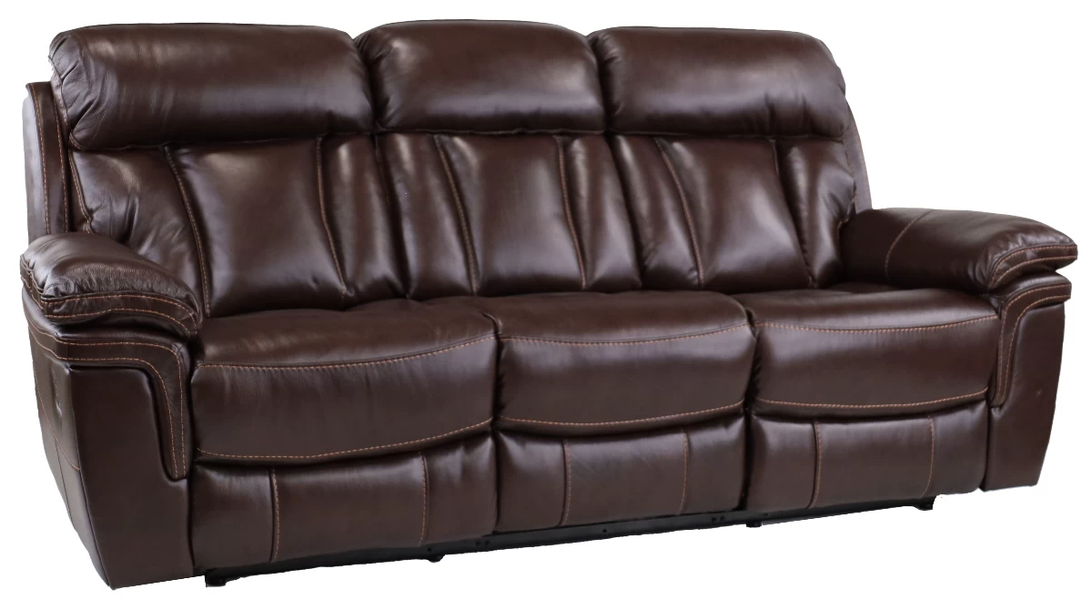 Man Wah Brown Leather Reclining Sofa 1 Man Wah Brown Leather Reclining Sofa