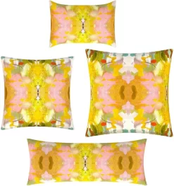 Laura Park Designs Jardin Yellow 14" X 20" Pillow -Furniture comprehensive store edc74f1b 7dfe 4155 8b9f 82e83fe50b31