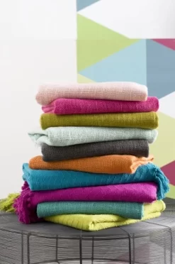 Surya Thelma Lime 50"x60" Throw Blanket -Furniture comprehensive store ee2bc092 ddc1 4d11 8624 0ee9778a8732