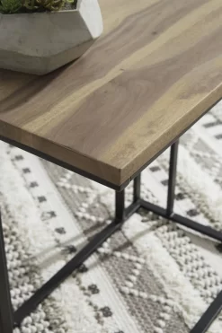 Signature Design By Ashley® Bellwick Natural/Black Chairside End Table -Furniture comprehensive store eee28ac6 78ae 47bb be16 d24dafa7aa9c