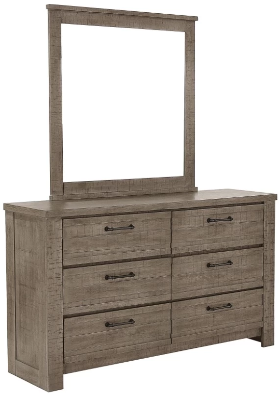 Samuel Lawrence Furniture Ruff Hewn Gray Brown Bedroom Mirror 5 Samuel Lawrence Furniture Ruff Hewn Gray Brown Bedroom Mirror - Image 5