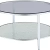 Steve Silver Co. Frostine Crome/Gray Cocktail Table