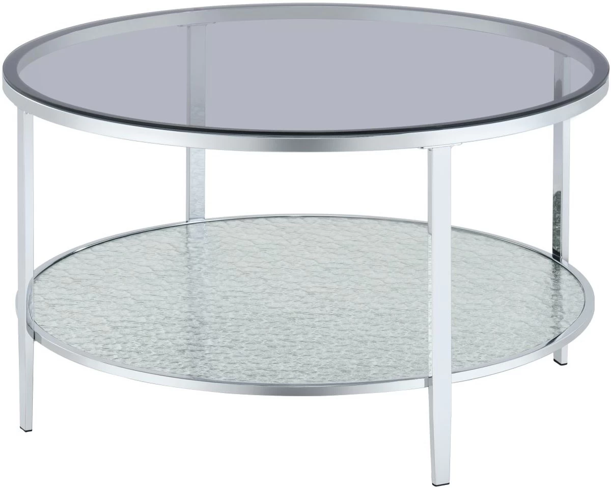 Steve Silver Co. Frostine Crome/Gray Cocktail Table 1 Steve Silver Co. Frostine Crome/Gray Cocktail Table