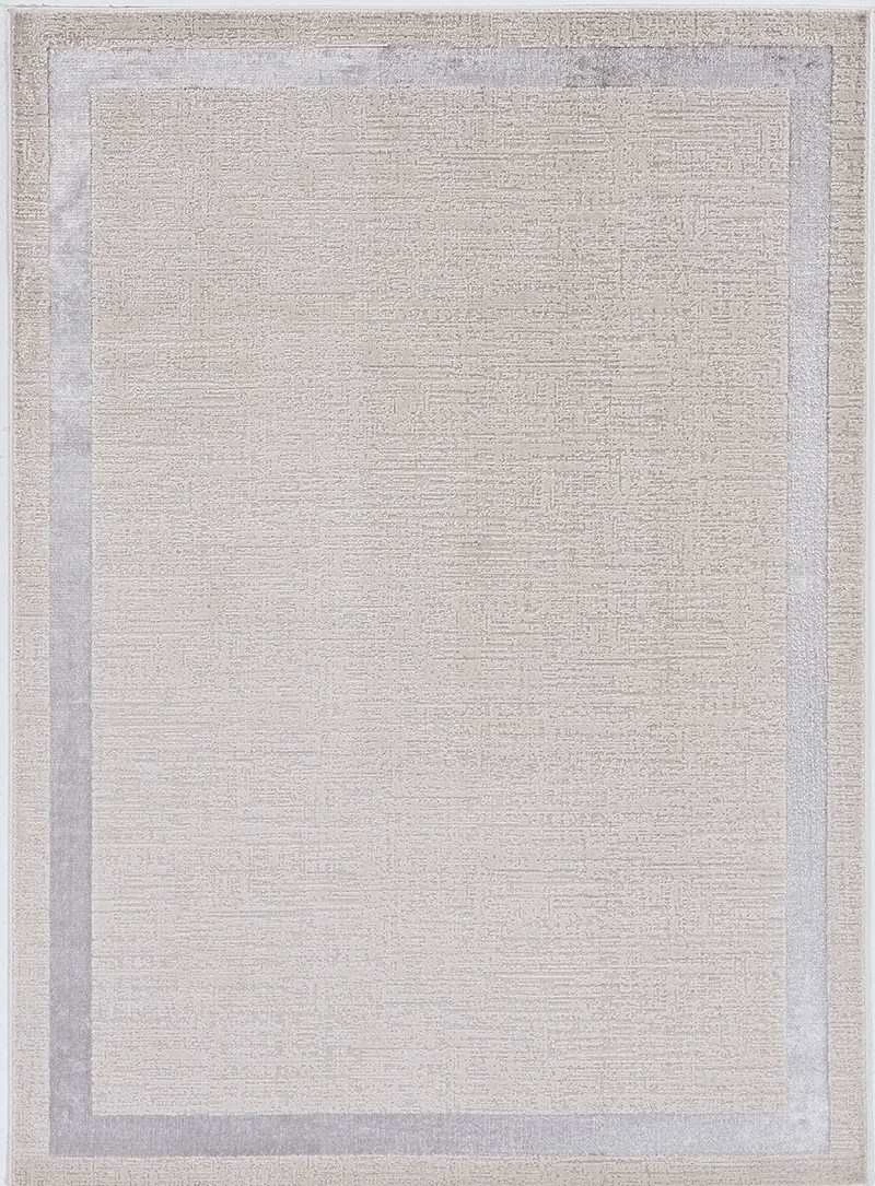 KAS Rugs Luna Ivory/Silver Border 5'x8' Rug 1 KAS Rugs Luna Ivory/Silver Border 5'x8' Rug