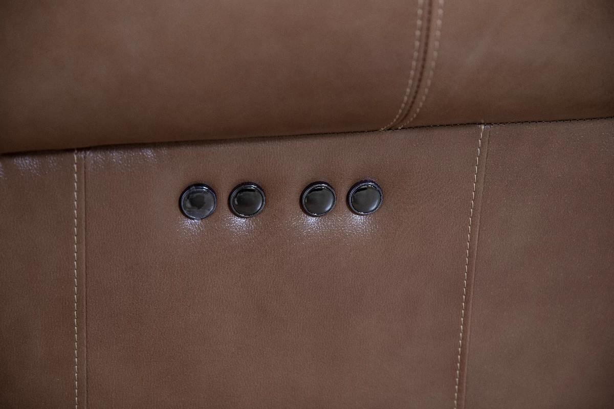 Man Wah Umber Leather Power Reclining Sofa 8 Man Wah Umber Leather Power Reclining Sofa - Image 8