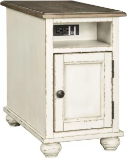 Signature Design By Ashley® Realyn White/Brown Chairside End Table