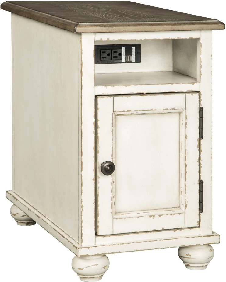 Signature Design By Ashley® Realyn White/Brown Chairside End Table 1 Signature Design By Ashley® Realyn White/Brown Chairside End Table