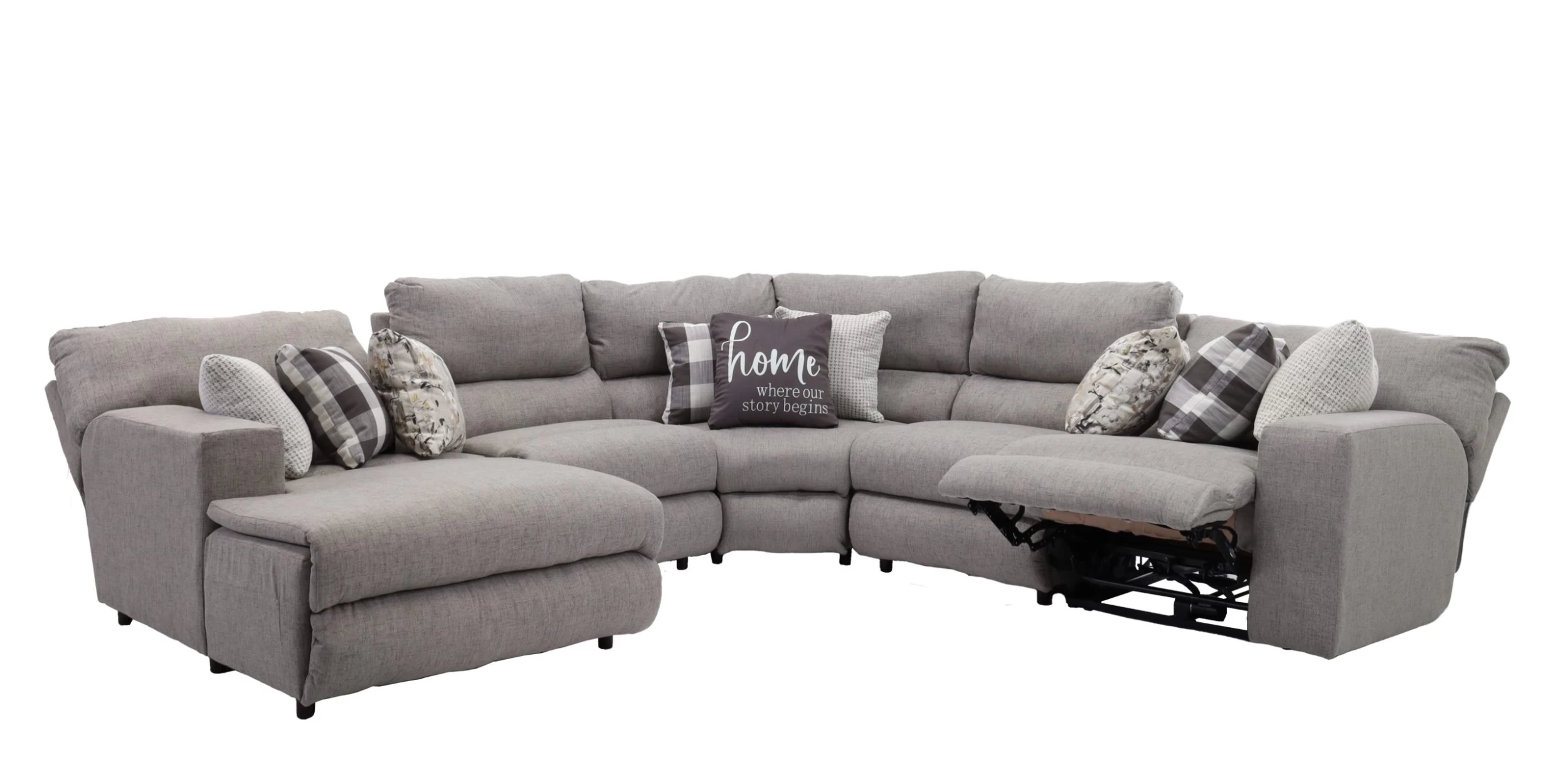 Catnapper® Rockport Grey 5-Piece Power Reclining Sectional 4 Catnapper® Rockport Grey 5-Piece Power Reclining Sectional - Image 4