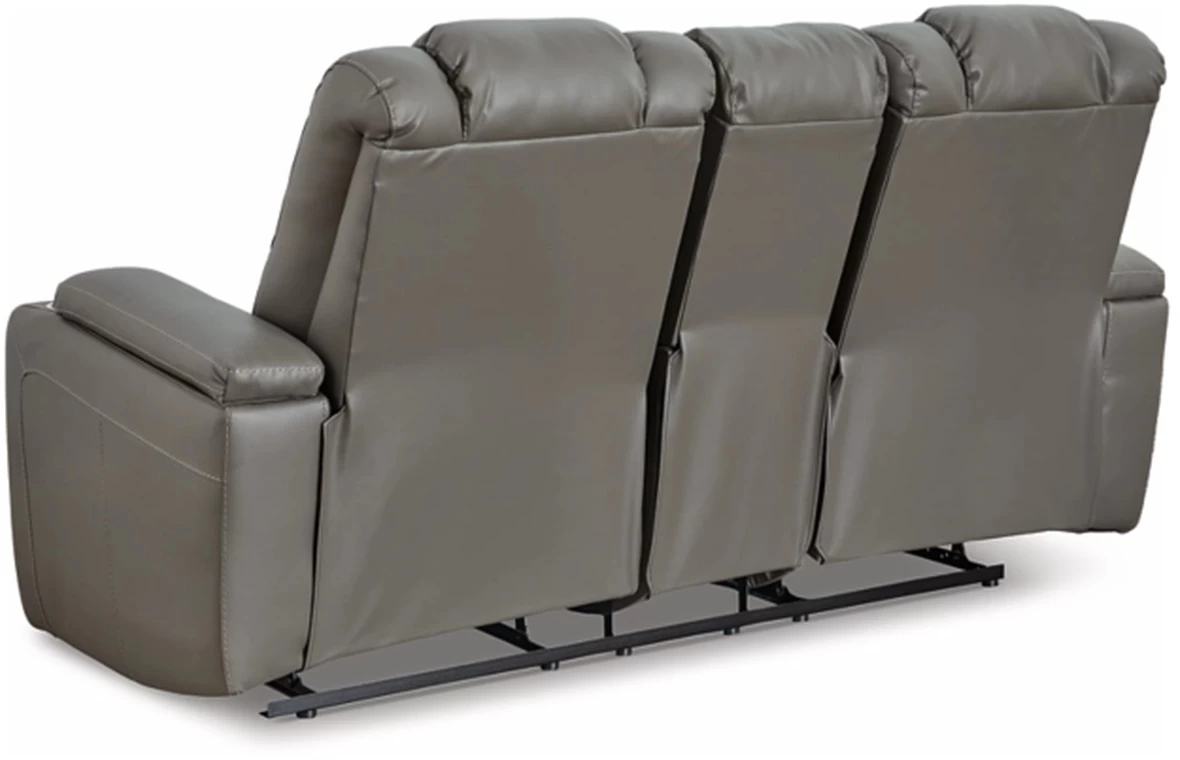 Signature Design By Ashley® Mancin Gray Reclining Loveseat With Console 5 Signature Design By Ashley® Mancin Gray Reclining Loveseat With Console - Image 5